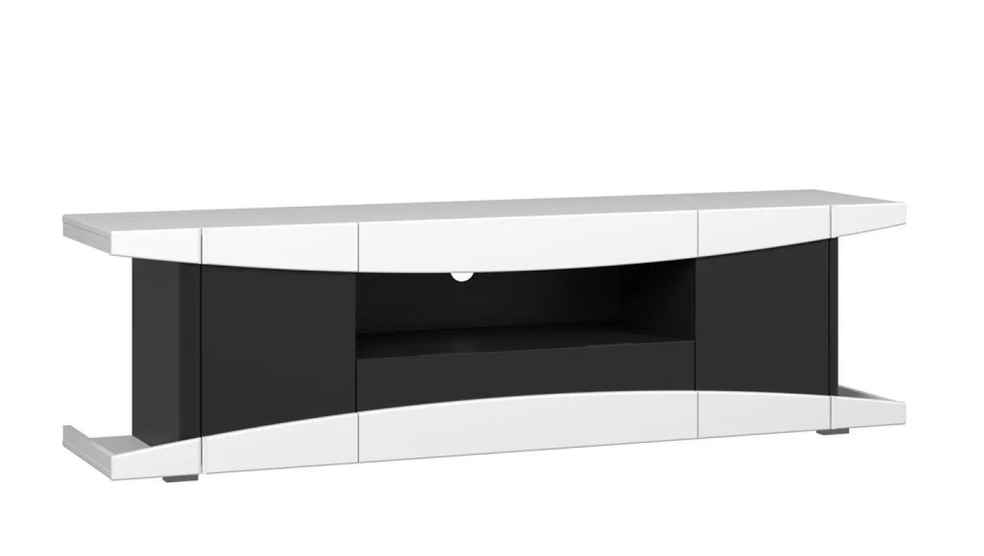 TV-Board Level Up, schwarz / weiß – Ansicht 2