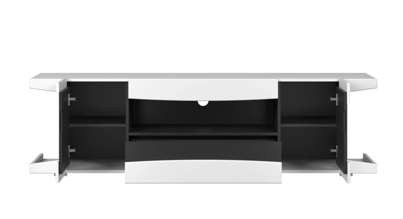 TV-Board Level Up, schwarz / weiß – Ansicht 3