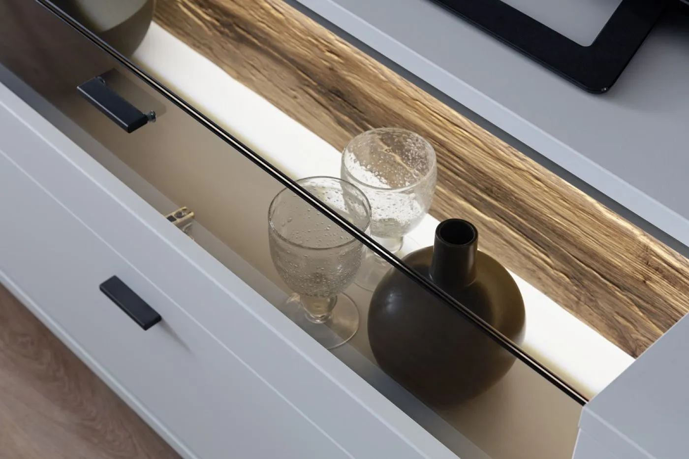 TV-Board Lissabon | Modern White | optional LED Beleuchtung