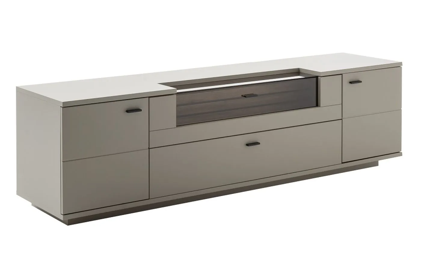 TV-Board Lüttich | Basalt / Wotan Eiche | optional LED Beleuchtung