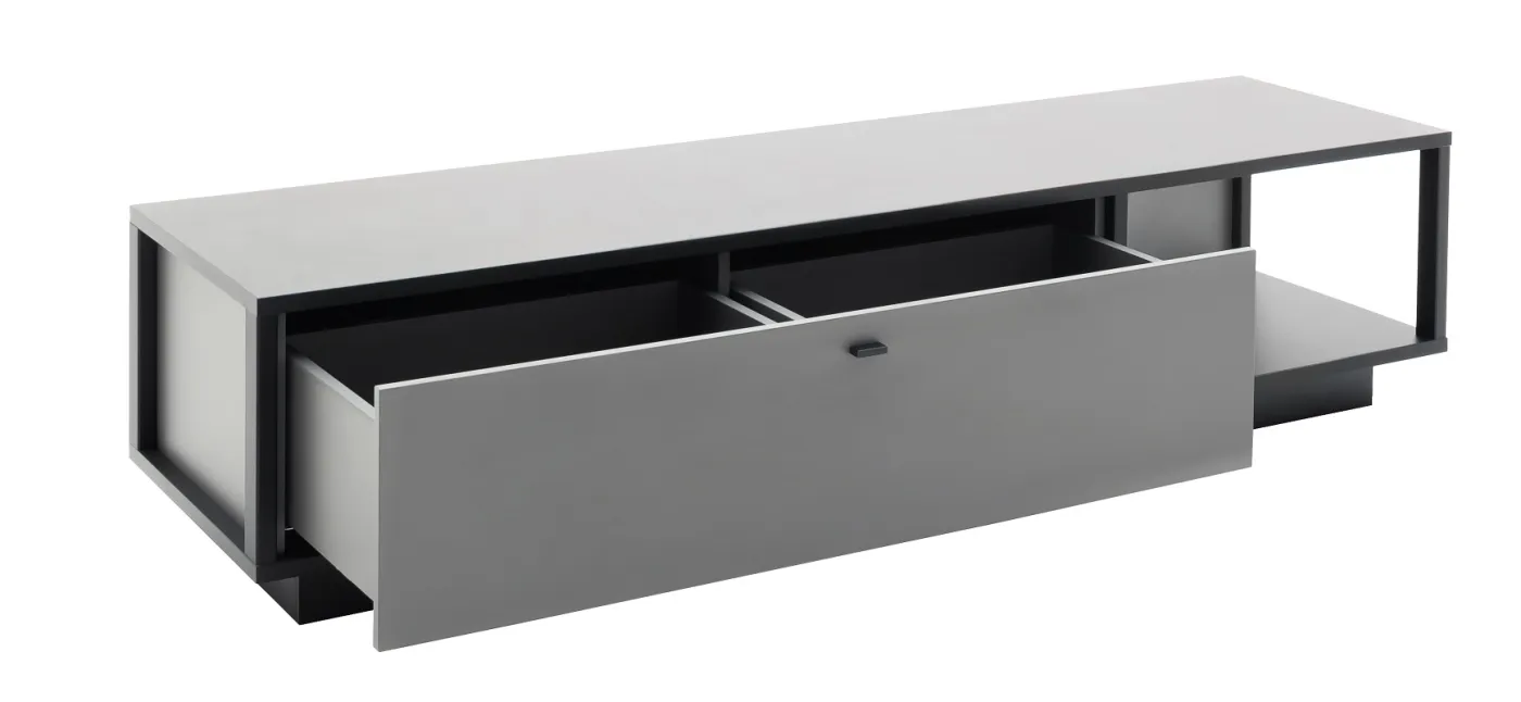 TV-Board Luxor | Royal Grey / anthrazit | mit LED Unterbauspot