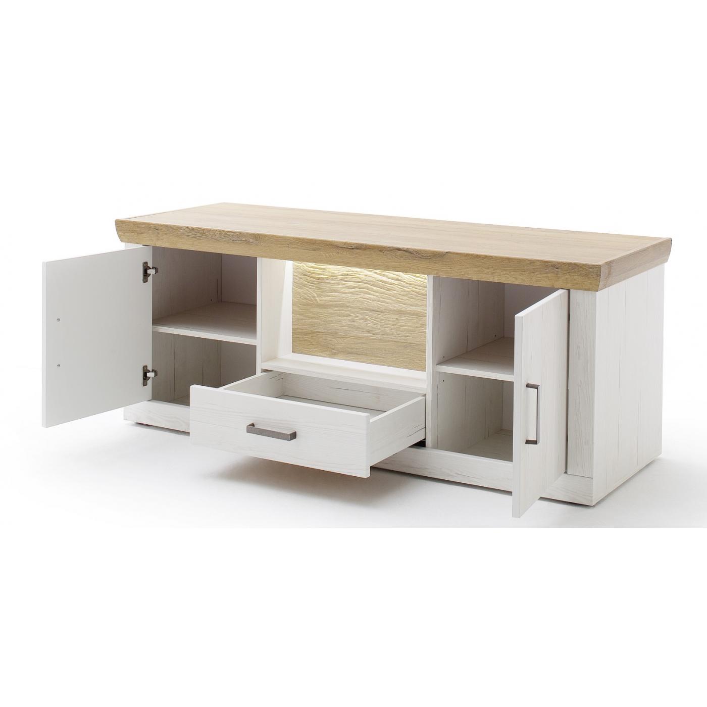 TV-Board Madrid | Landhaus | Pinie Aurelio/ Grandson Oak | LED Beleuchtung