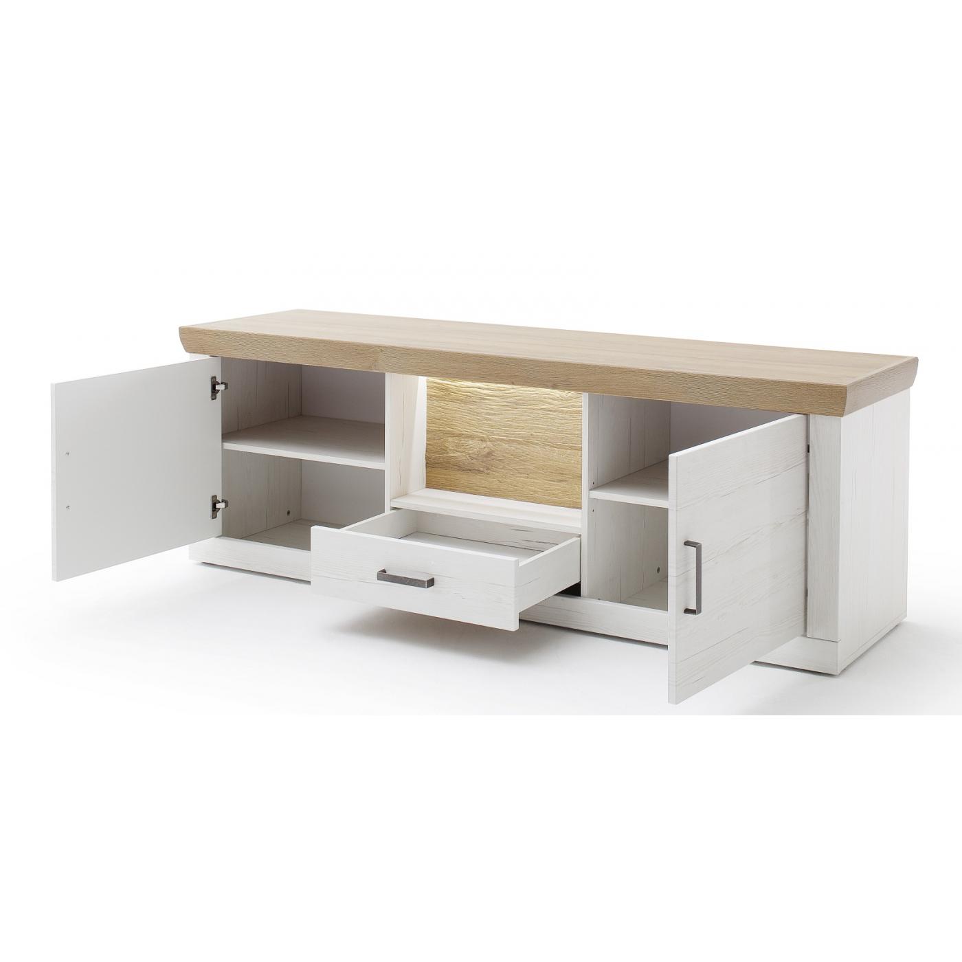 TV-Board Madrid 2 | Landhaus | Pinie Aurelio/ Grandson Oak | LED Beleuchtung