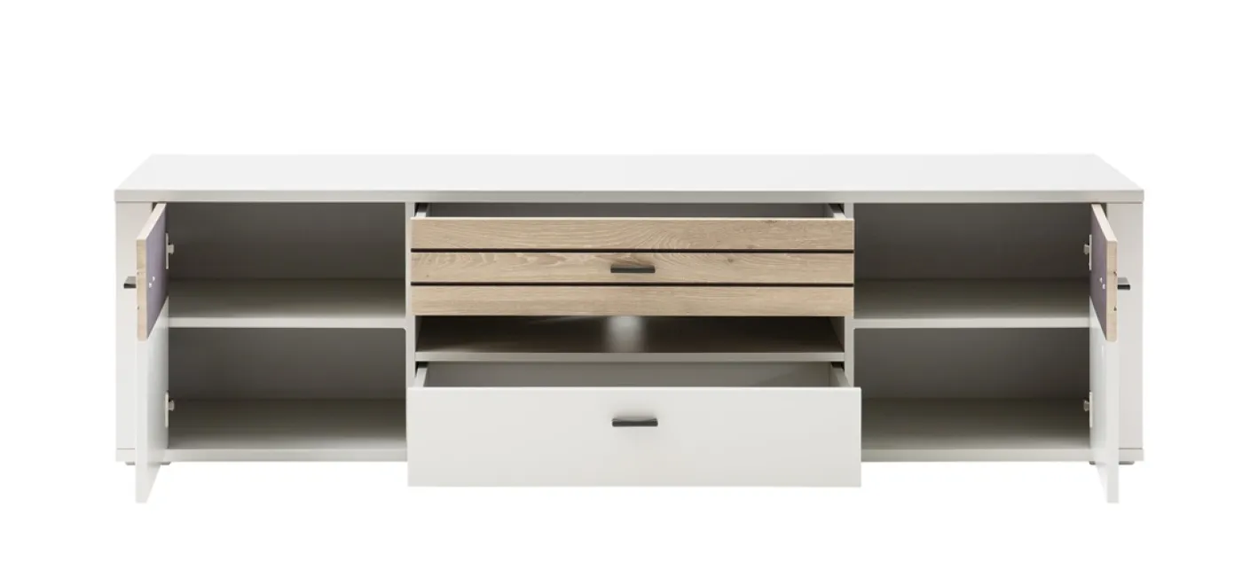 TV-Board Mantena | Modern White / Viking Oak