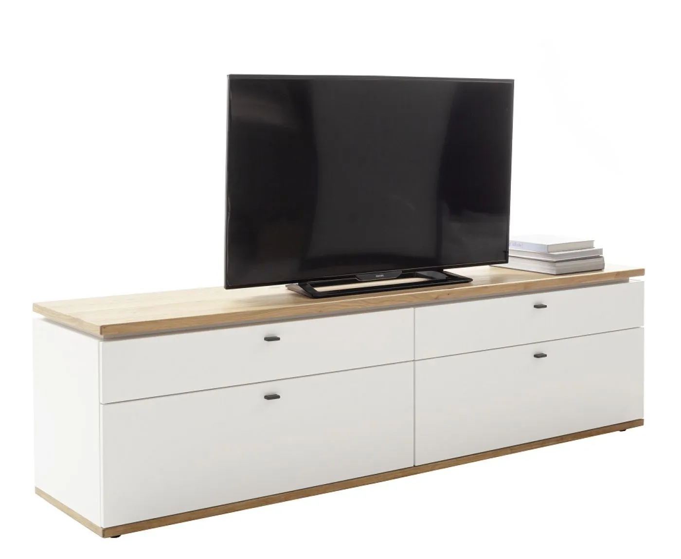 TV-Board Matadi | Soft white / Ast-Balkeneiche