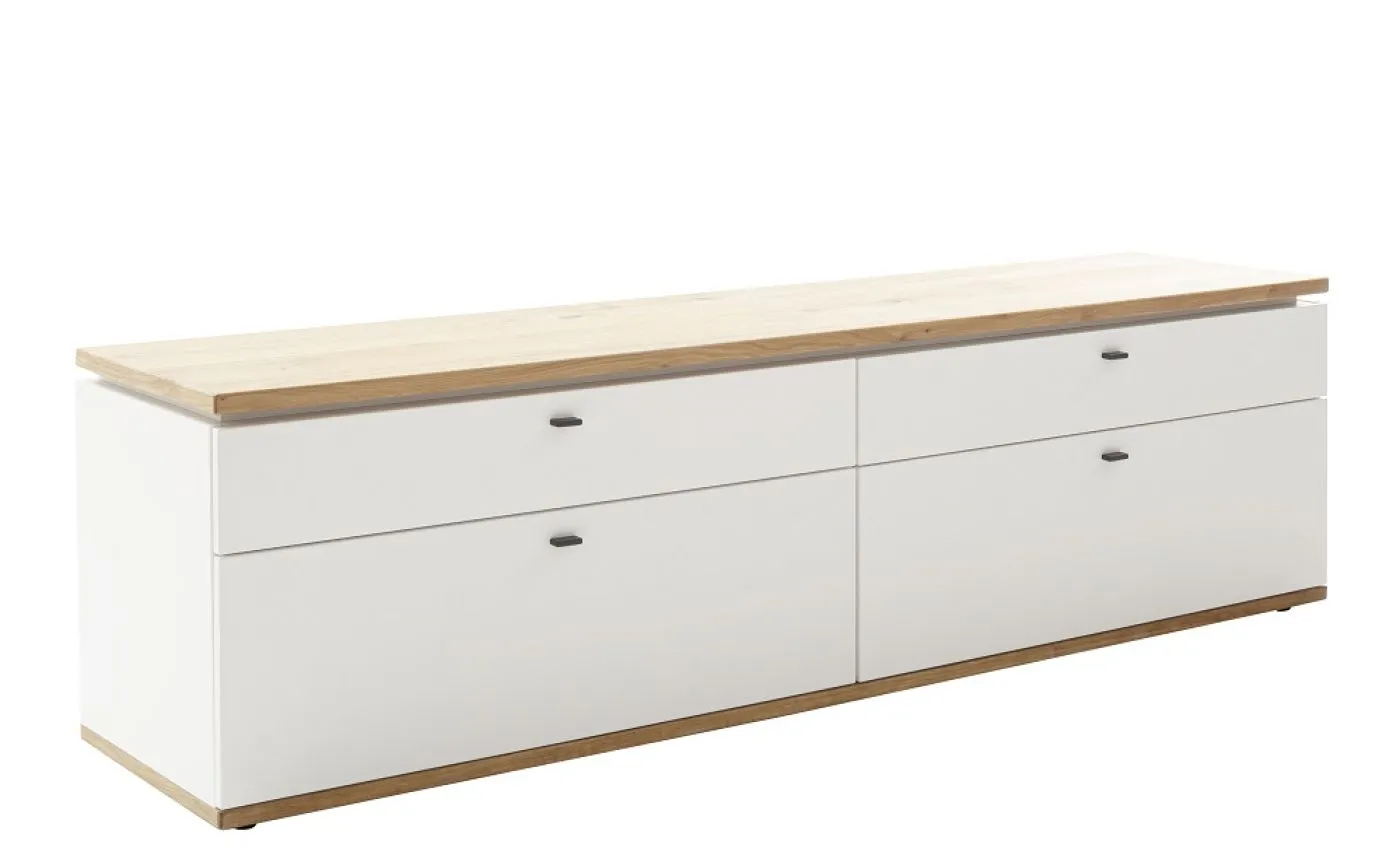 TV-Board Matadi | Soft white / Ast-Balkeneiche