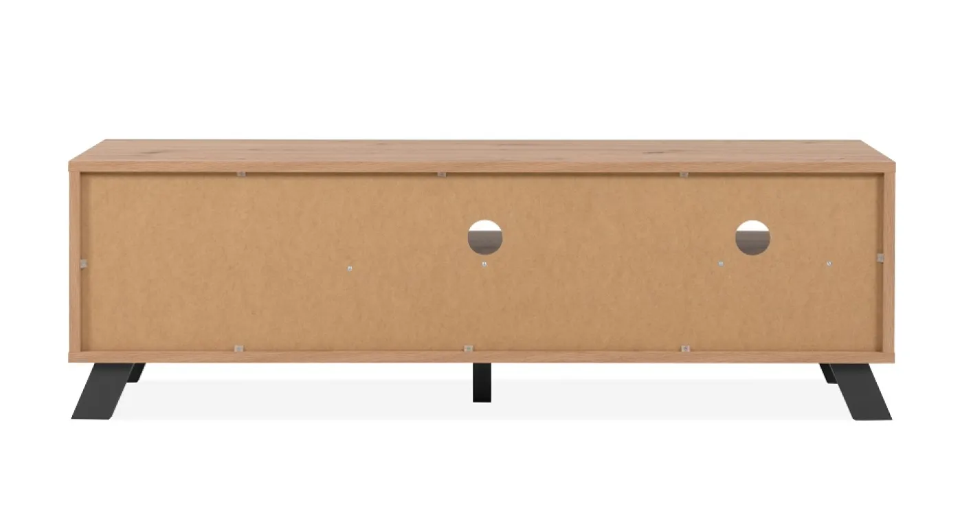 TV-Board Medan | mit 3D-Lamellen | Artisan Eiche / anthrazit