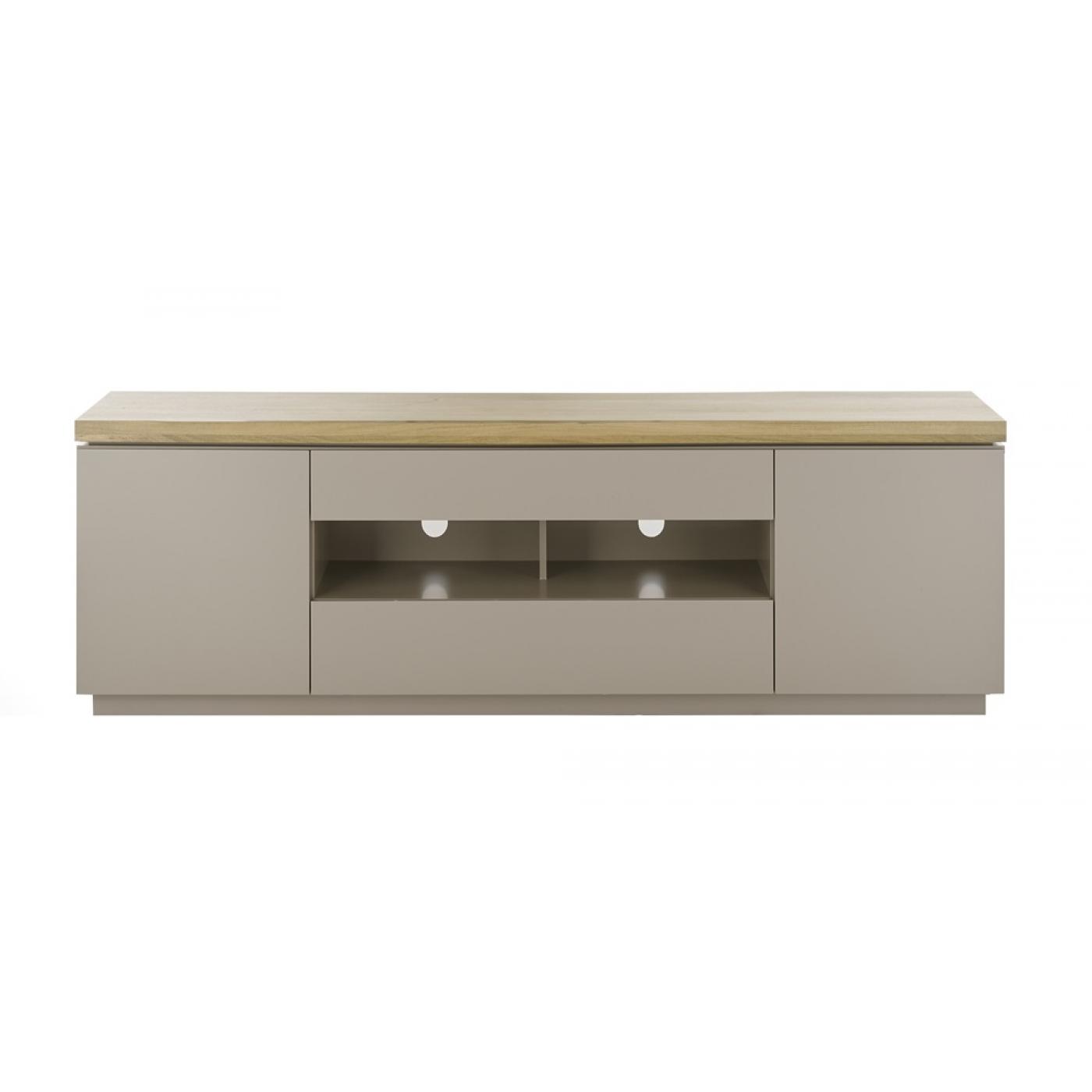 TV-Board Palamos | Akazie massiv | warmgrau | verschiedene Größen