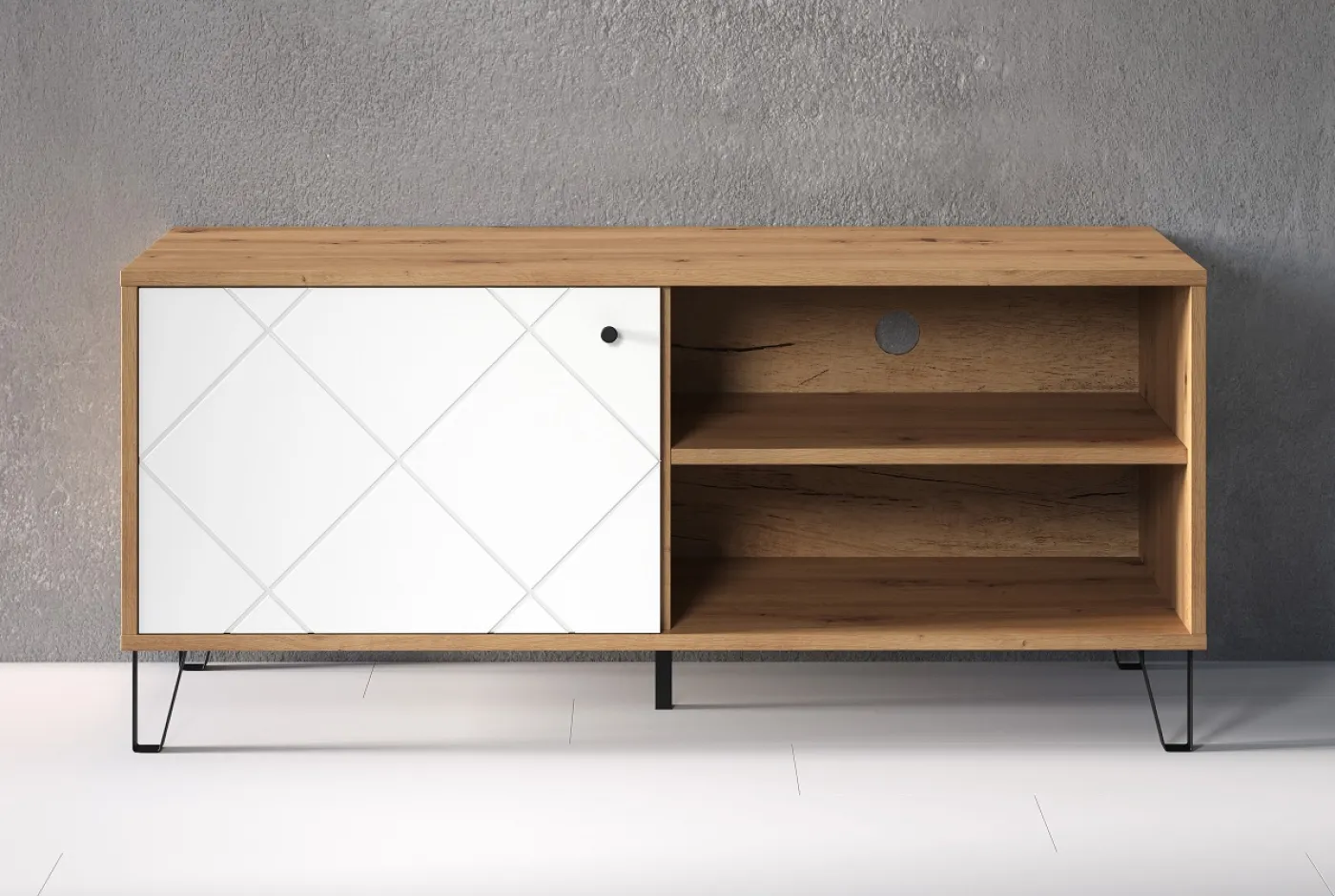 TV-Board Touch | Artisan Eiche / weiß