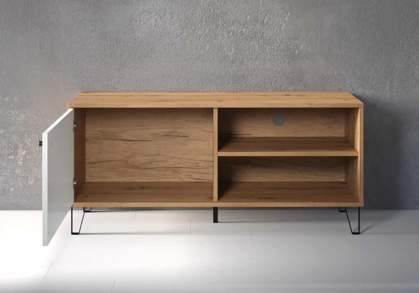 TV-Board Touch | Artisan Eiche / weiß