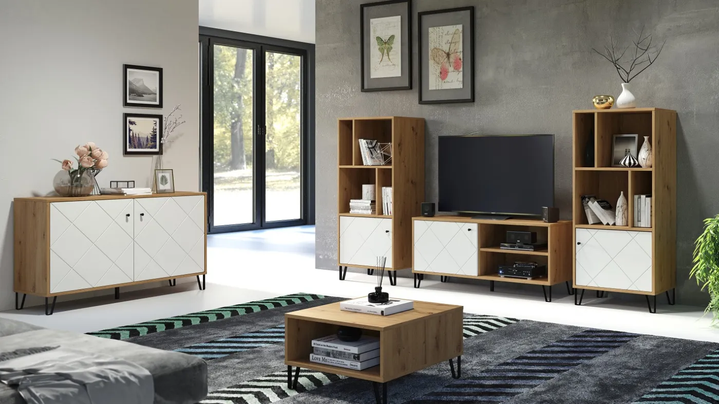 TV-Board Touch | Artisan Eiche / weiß