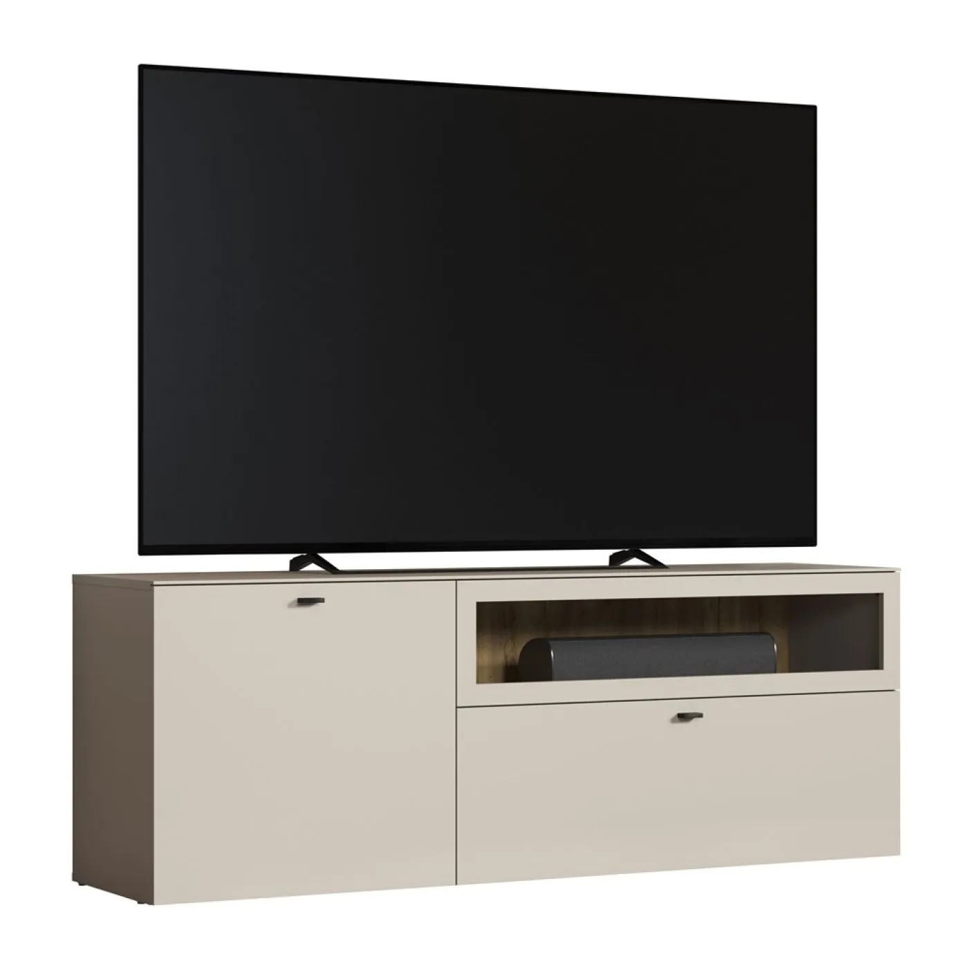 TV Lowboard Bellugi 1, Cashmere, Evoke Eiche – Ansicht 2