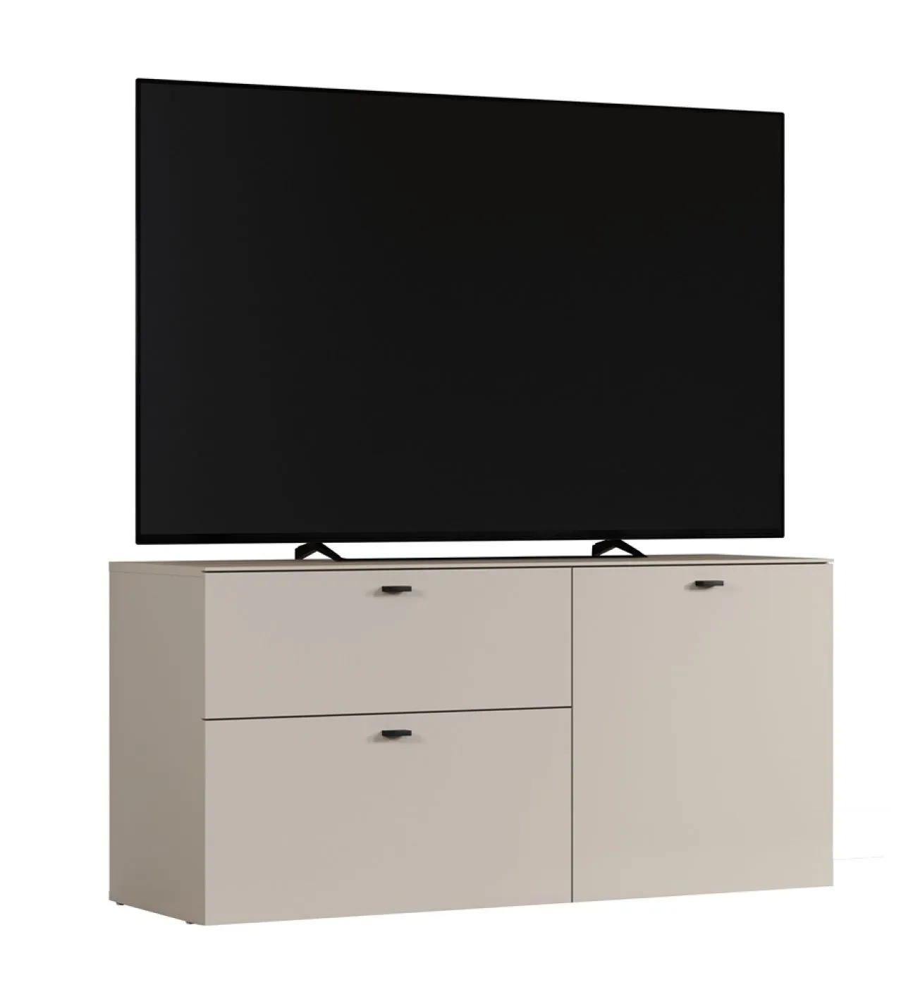 TV Lowboard Bellugi, Cashmere, Evoke Eiche – Ansicht 3