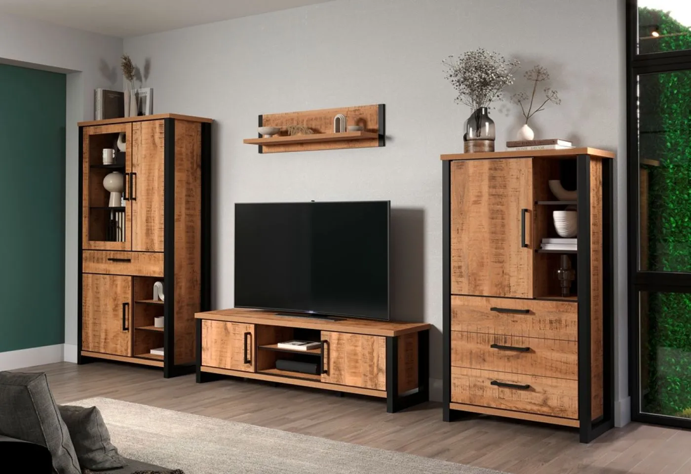 TV Lowboard Enna, Mango Dekor – Ansicht 6