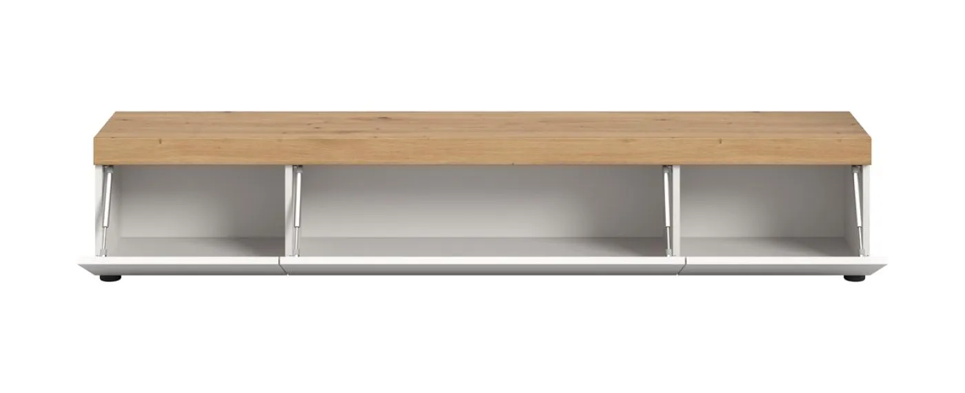 TV-Lowboard Ruda | weiß / Artisan Eiche
