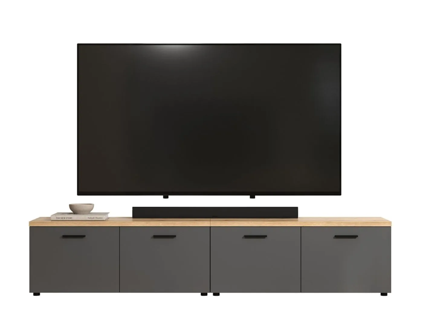 TV-Möbel Baggio | Anthrazit / Coast Evoke Oak | 2-teilig