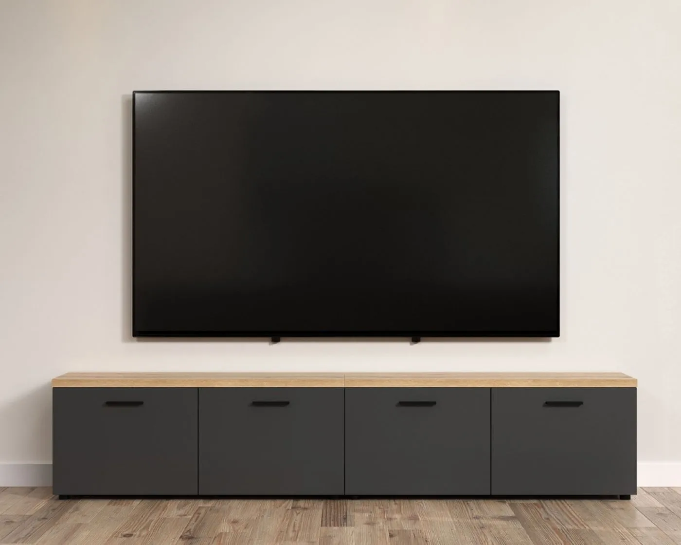 TV-Möbel Baggio | Anthrazit / Coast Evoke Oak | 2-teilig