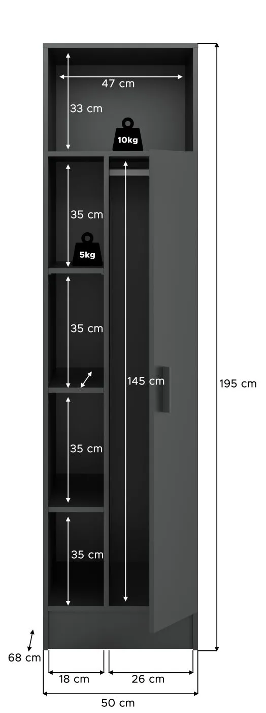 Universalschrank Free | anthrazit