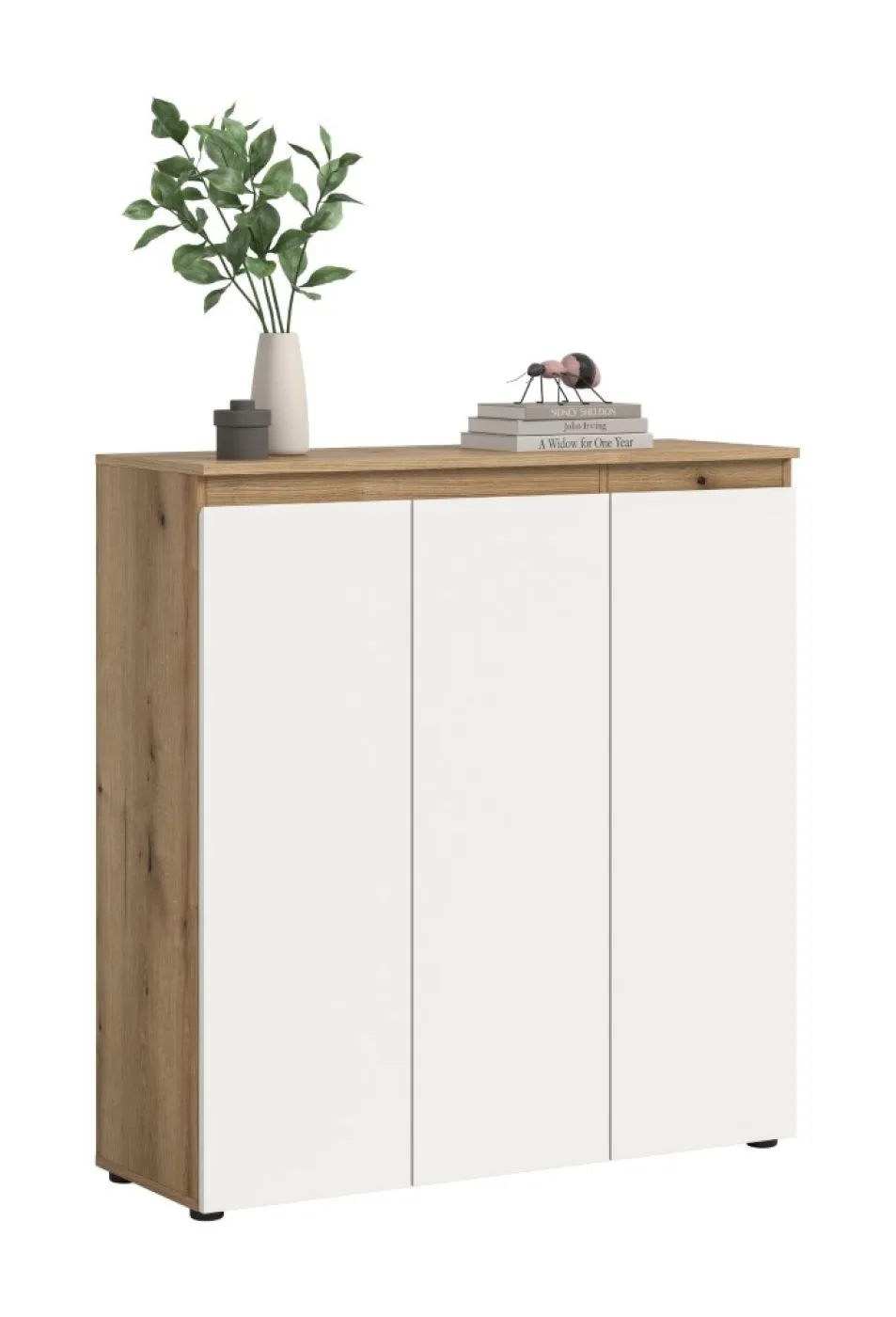 Universalschrank Scarpa | 105 x 110cm | weiß / Evoke Eiche
