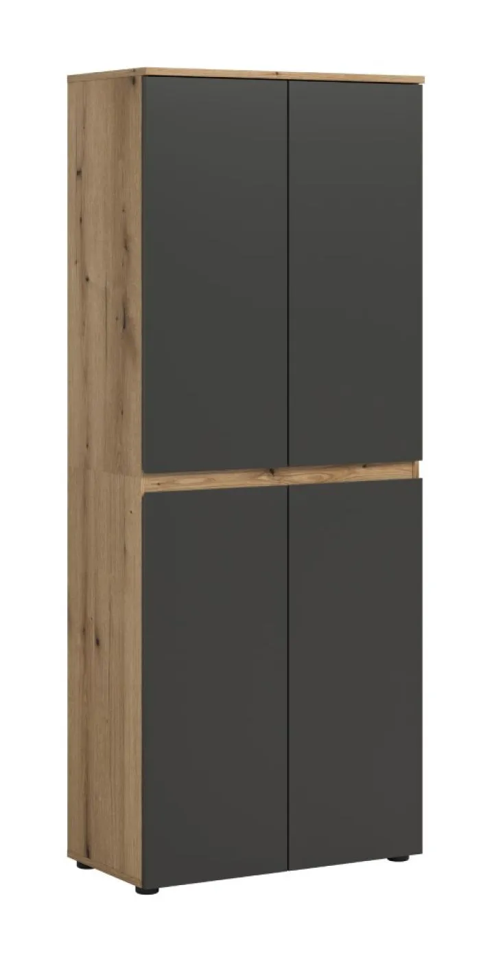 Universalschrank Scarpa | 70 x 175cm | anthrazit / Evoke Eiche