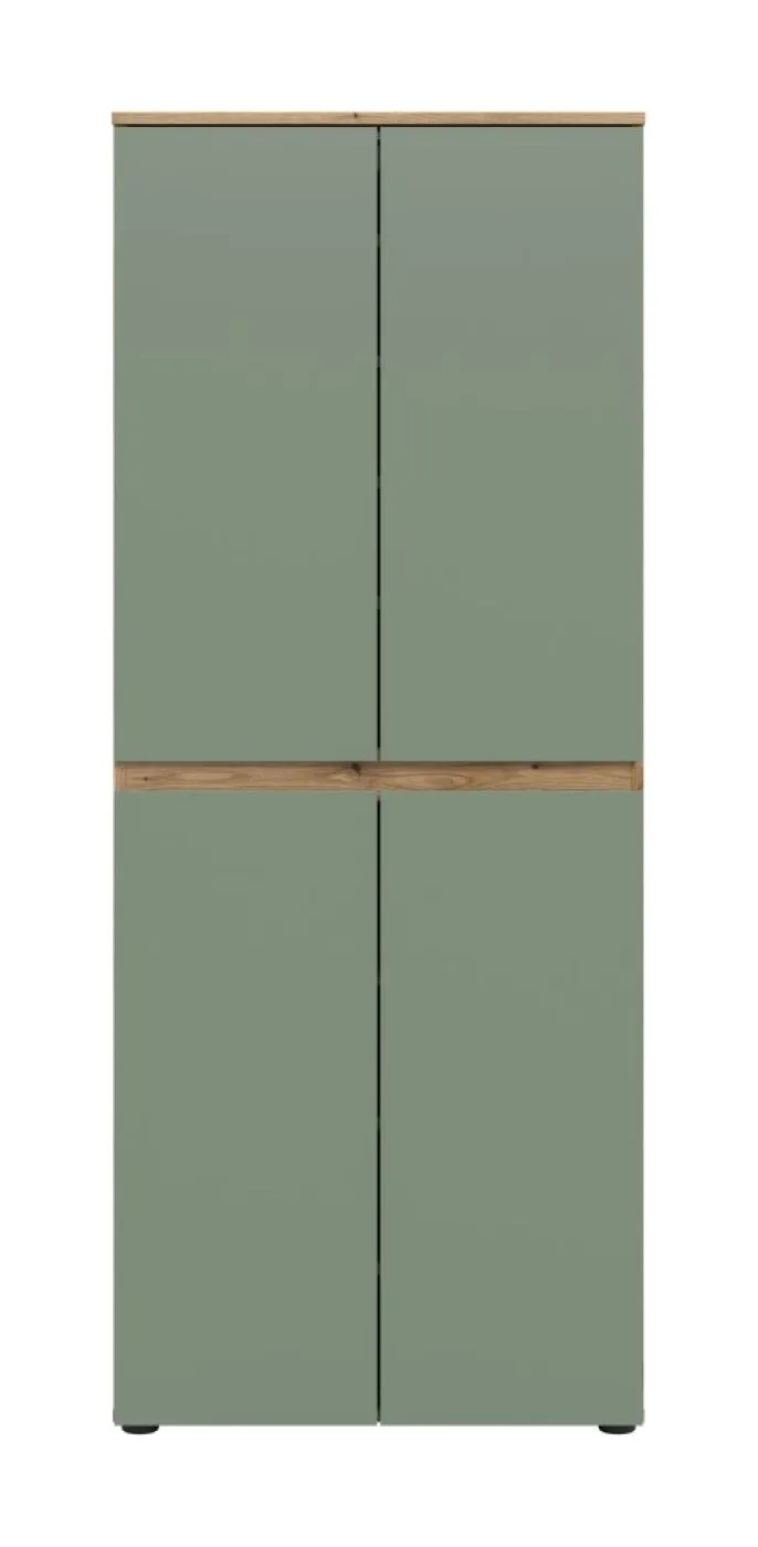 Universalschrank Scarpa | 70 x 175cm | Smoke green / Evoke Eiche