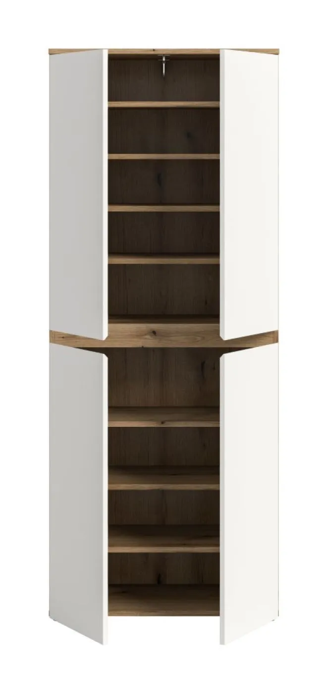 Universalschrank Scarpa | 70 x 175cm | weiß / Evoke Eiche