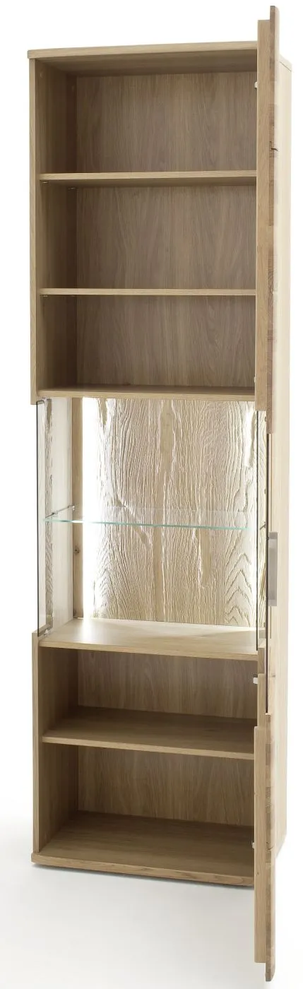 Vitrine 2 Santori | Eiche Bianco | LED Beleuchtung