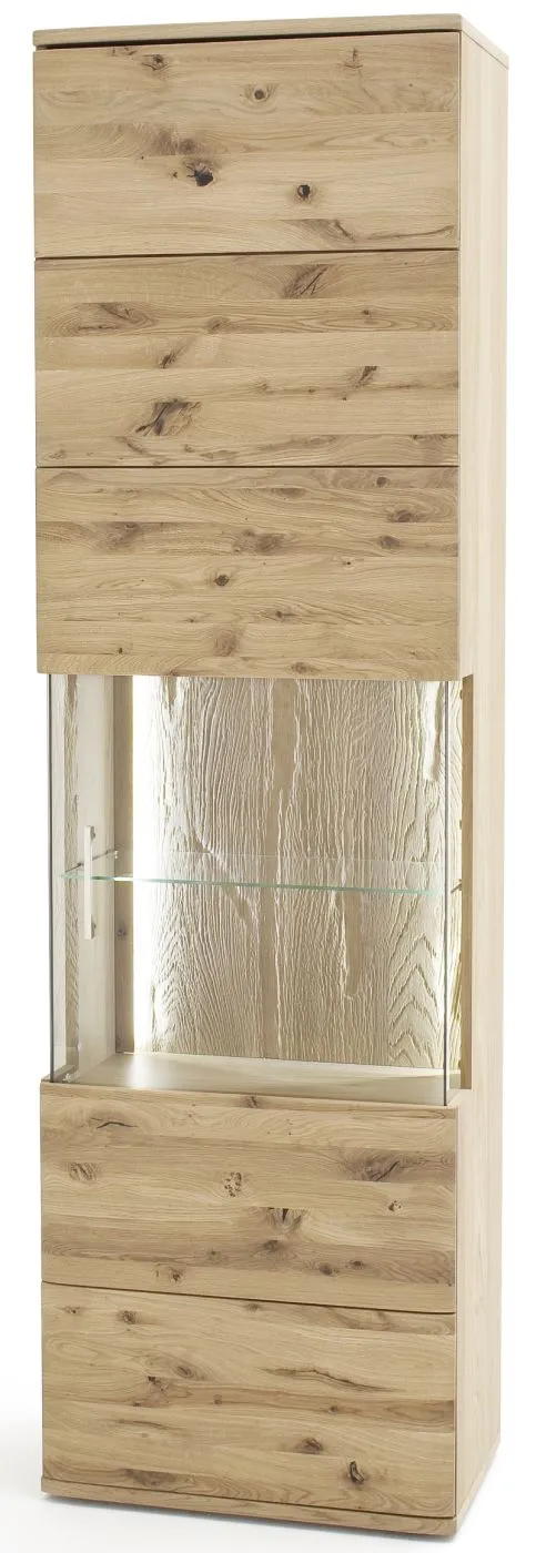Vitrine 2 Santori | Eiche Bianco | ohne Beleuchtung