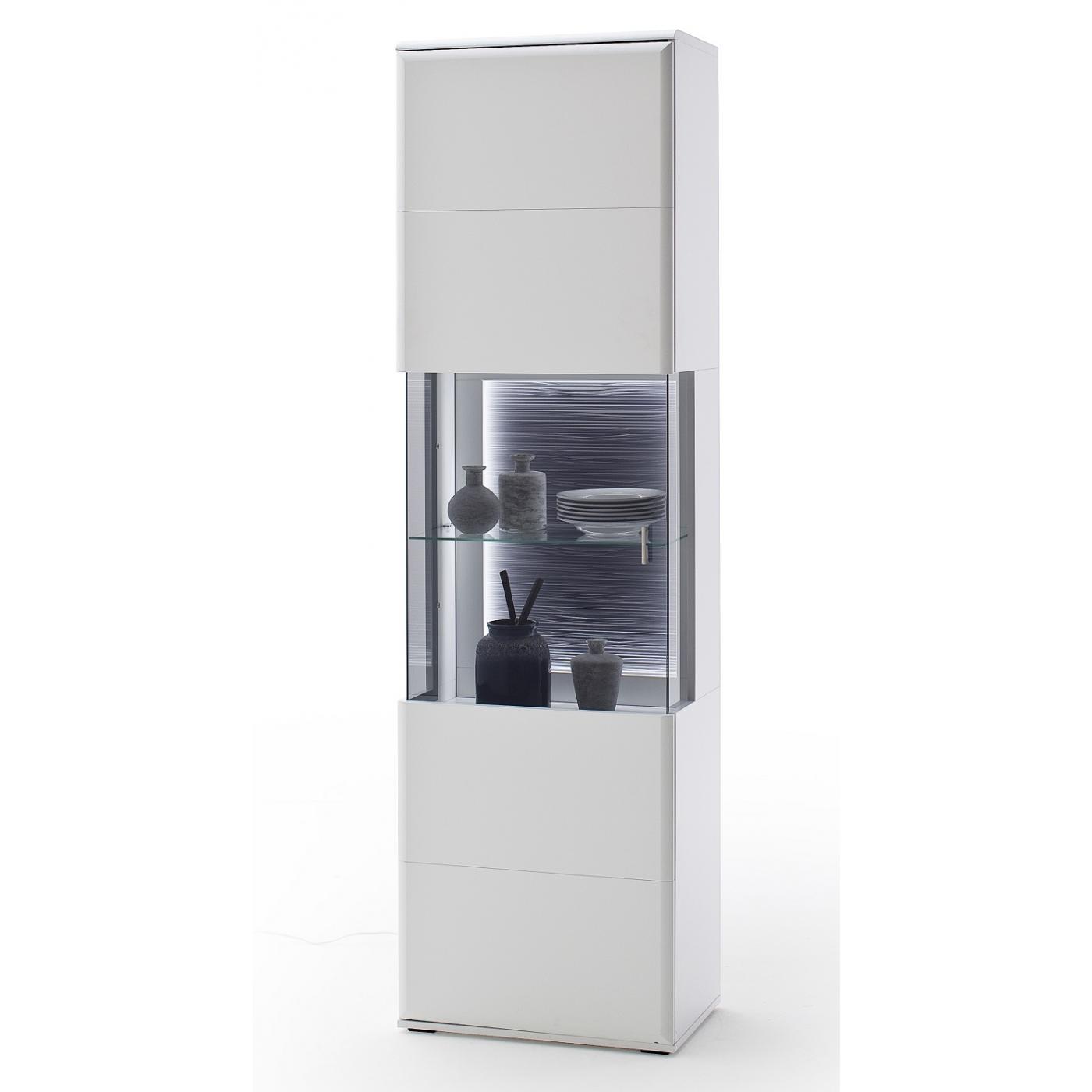 Vitrine Amora | weiß matt | LED Beleuchtung