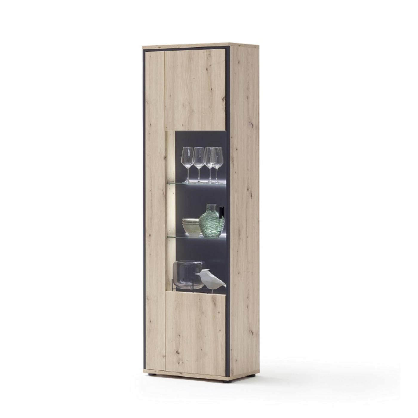 Vitrine Buenos Aires | Balkeneiche | LED Beleuchtung