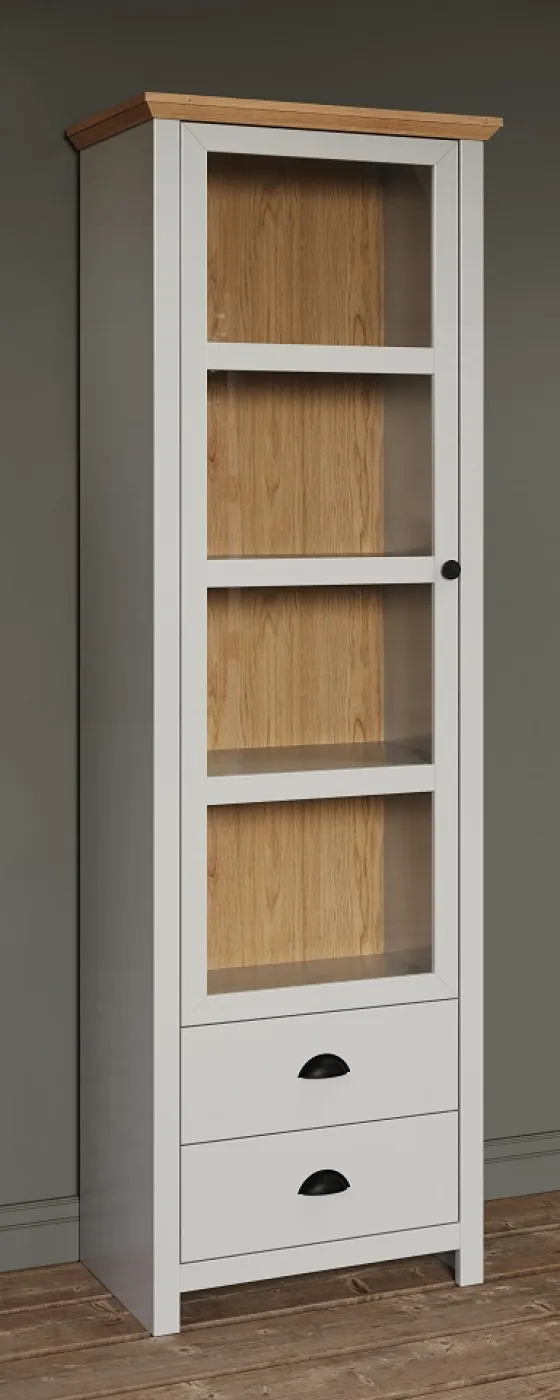 Vitrine Landside | Landhausstil | Lichtgrau / Artisan Eiche