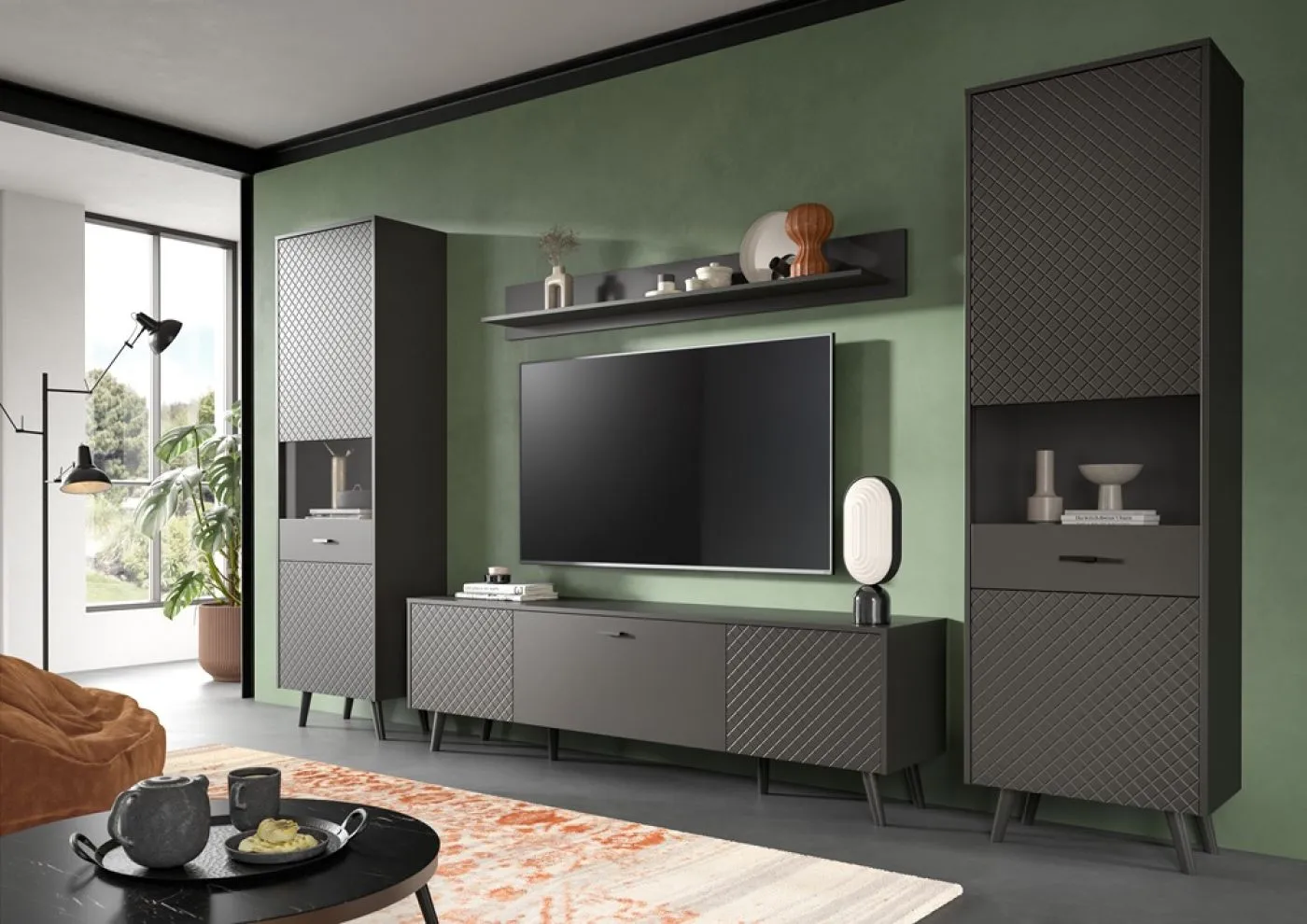 Vitrine Linea | grau