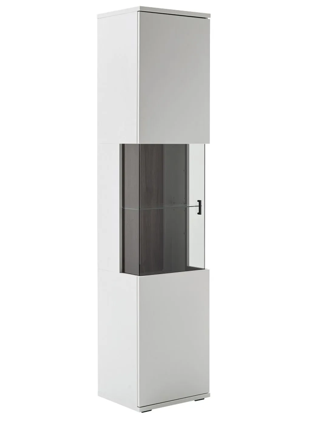 Vitrine Lissabon | Modern White | ohne Beleuchtung