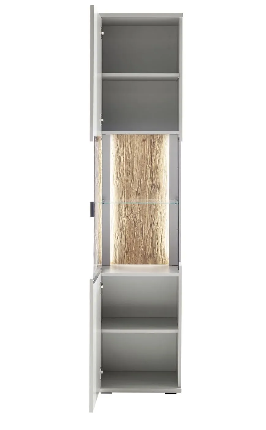 Vitrine Lissabon | Modern White | optional LED Beleuchtung