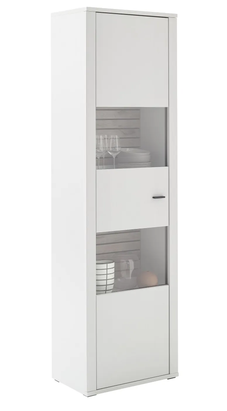 Vitrine Louisiana | Modern White | optional Beleuchtung