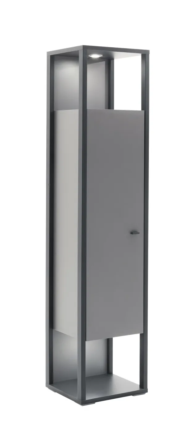 Vitrine Luxor | Royal Grey / anthrazit | ohne Beleuchtung