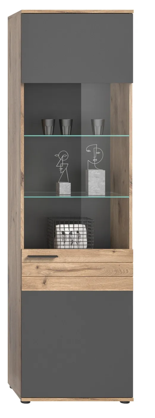 Vitrine Mason | Nox Oak / Basalt Grau