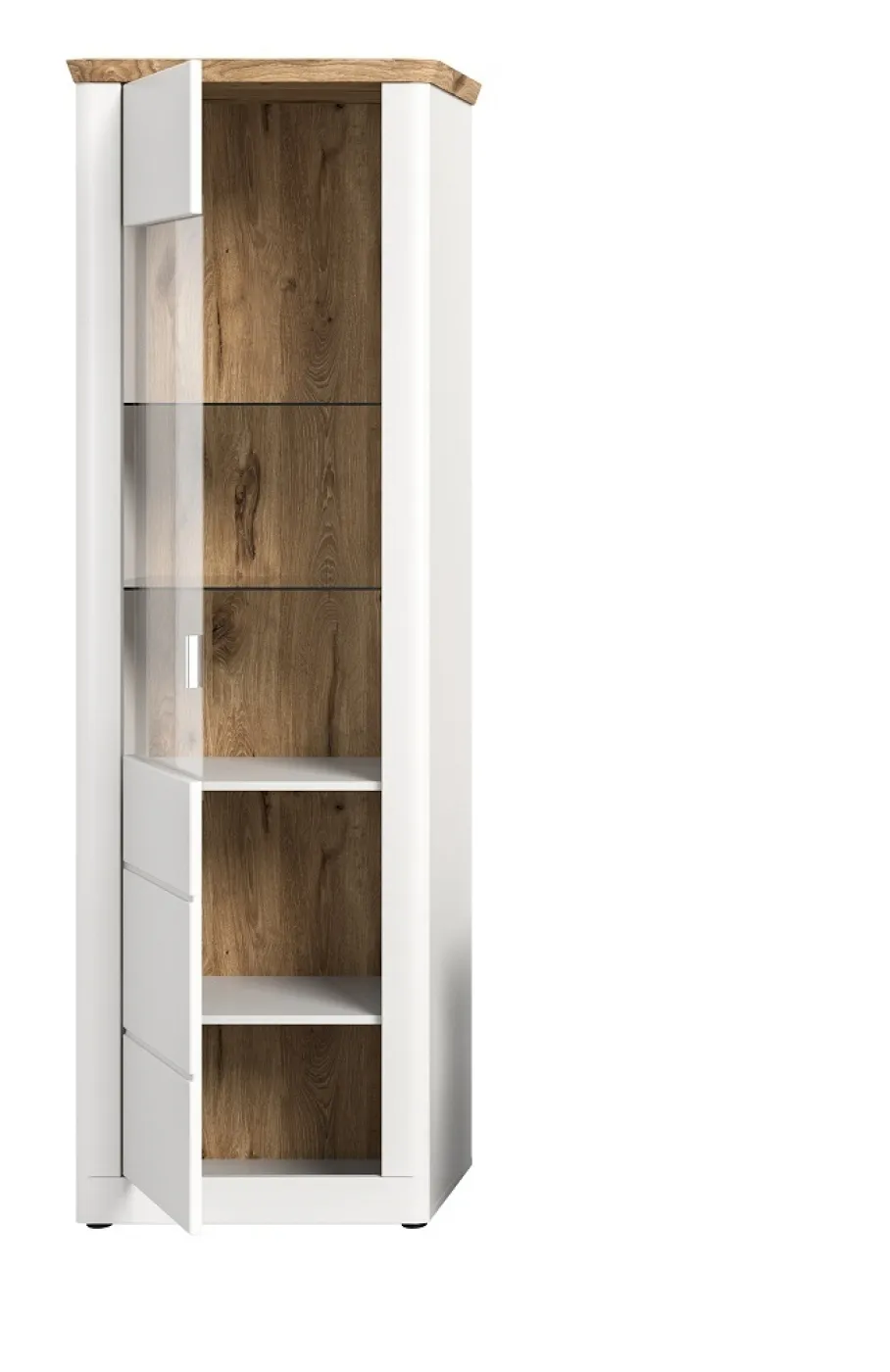 Vitrine Michigan | weiß / Viking Oak