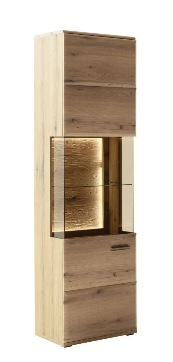 Vitrine Naxos | Eiche Evoke | LED Beleuchtung