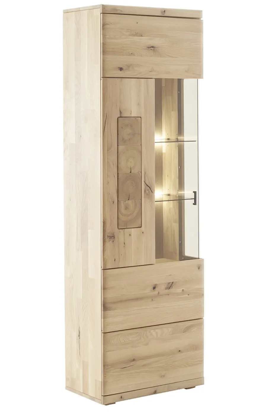 Vitrine Palma | Asteiche / Balkeneiche | mit Beleuchtung