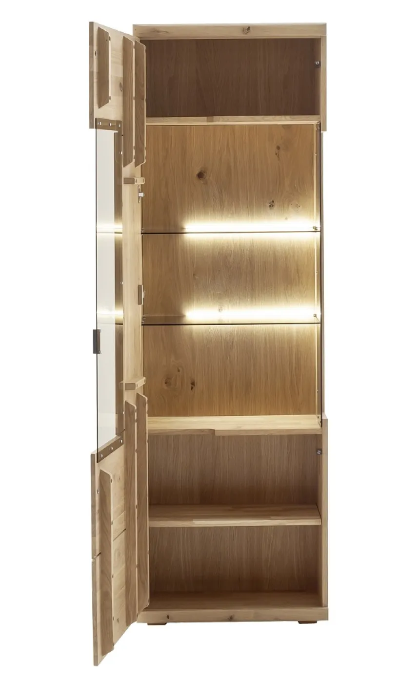 Vitrine Palma | Asteiche / Balkeneiche | mit Beleuchtung