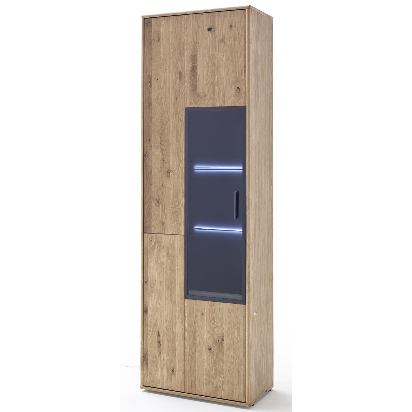 Vitrine Portland | Asteiche Bianco | LED Beleuchtung