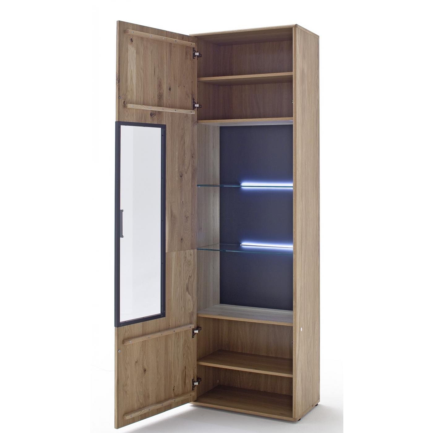 Vitrine Portland | Asteiche Bianco | LED Beleuchtung