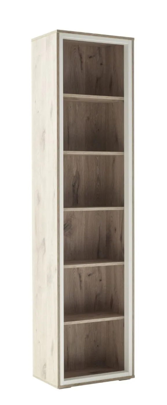 Vitrine Santerno | Soft white / Viking Oak | LED Beleuchtung