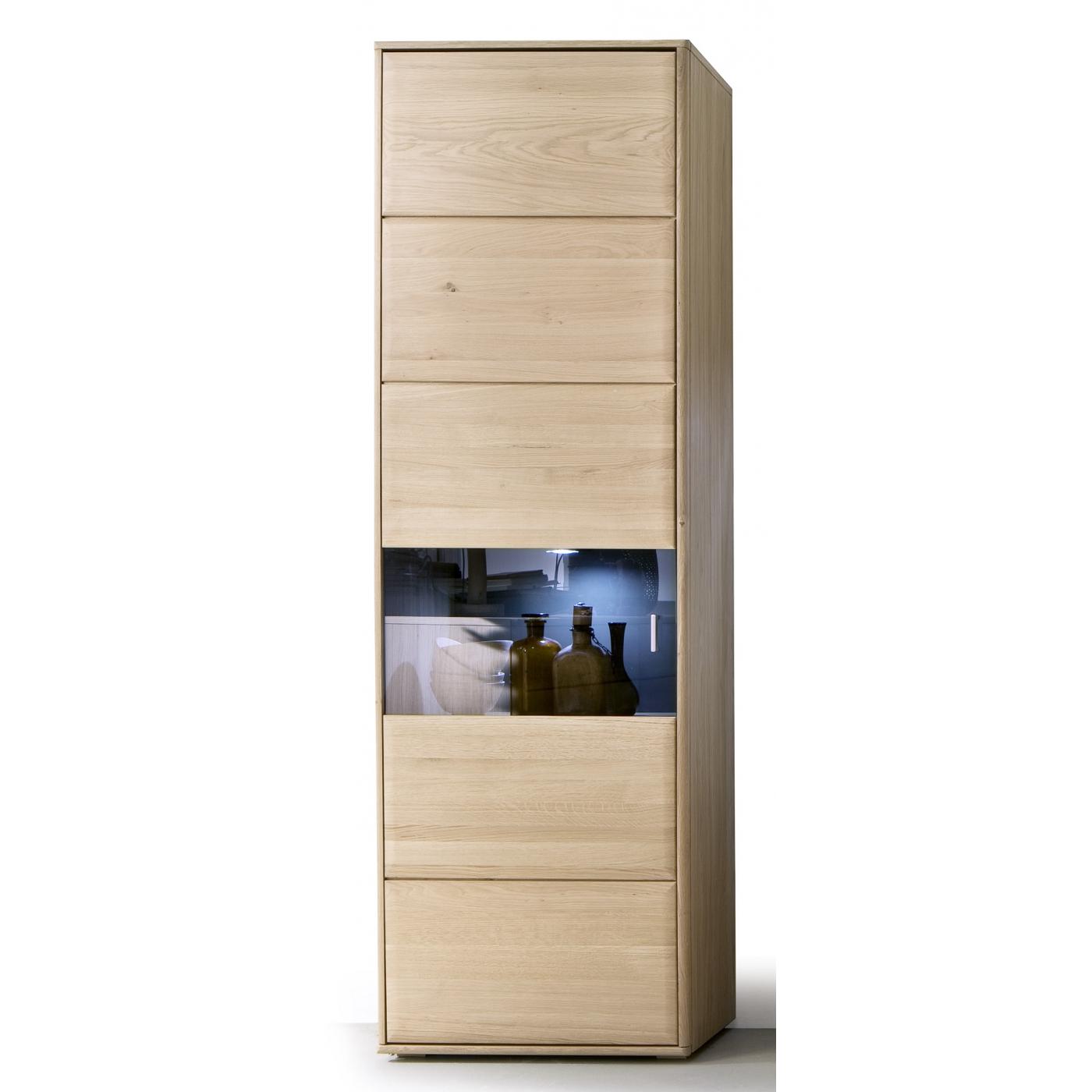 Vitrine Tarragona (L) | Eiche Bianco | LED Beleuchtung