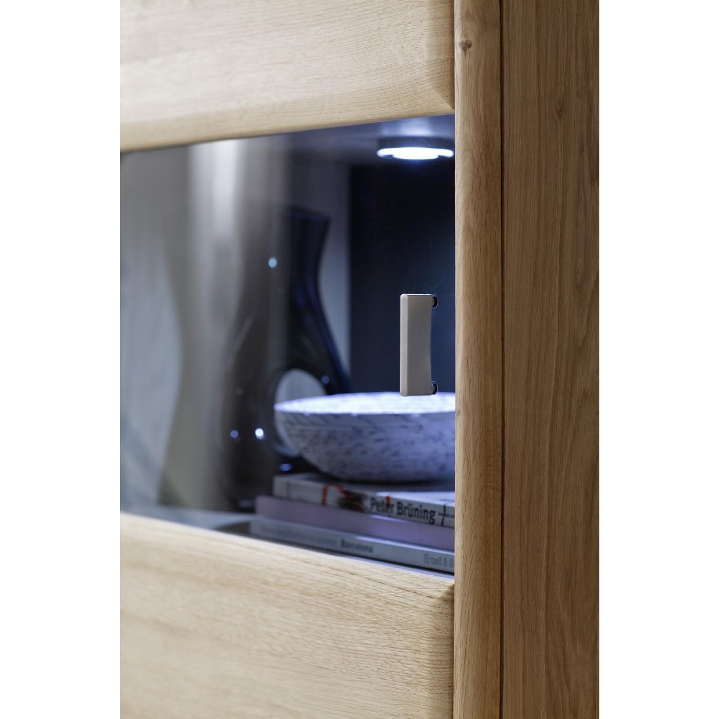 Vitrine Tarragona (L) | Eiche Bianco | LED Beleuchtung