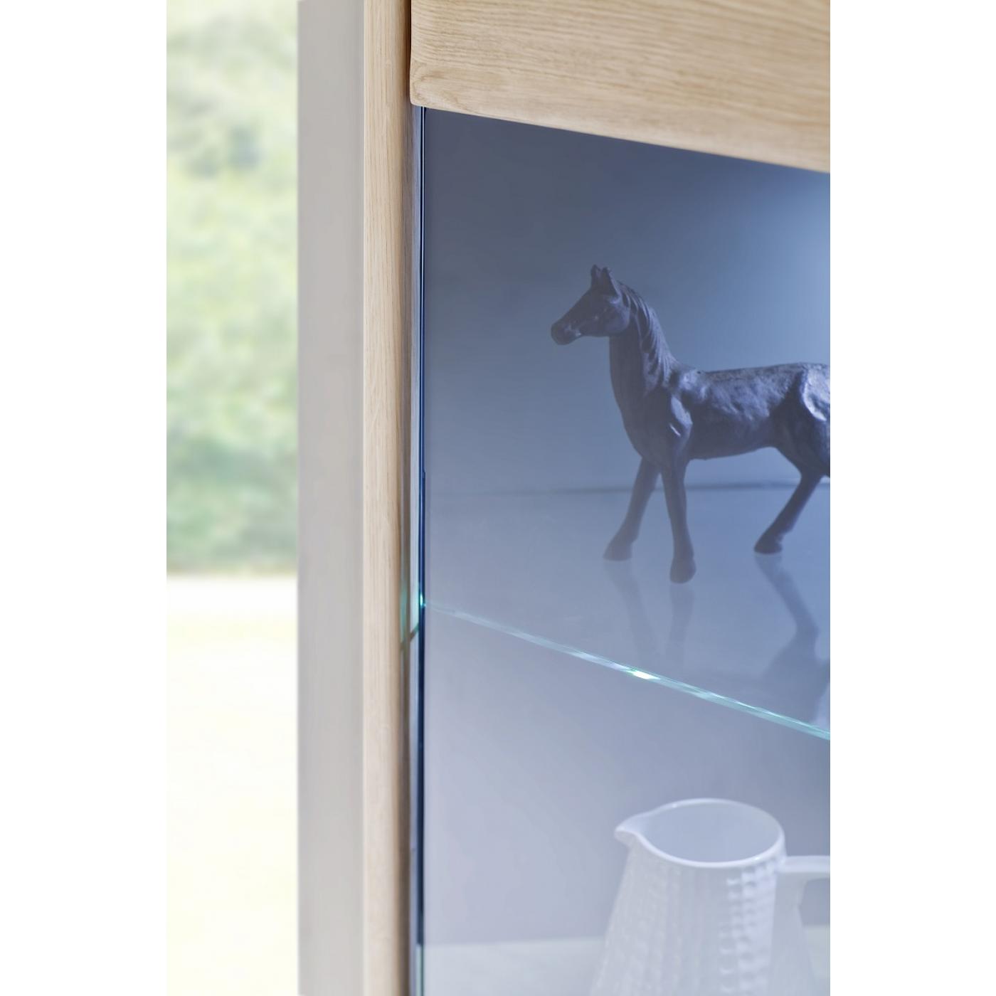 Vitrine Tarragona (R) | Eiche Bianco | LED Beleuchtung