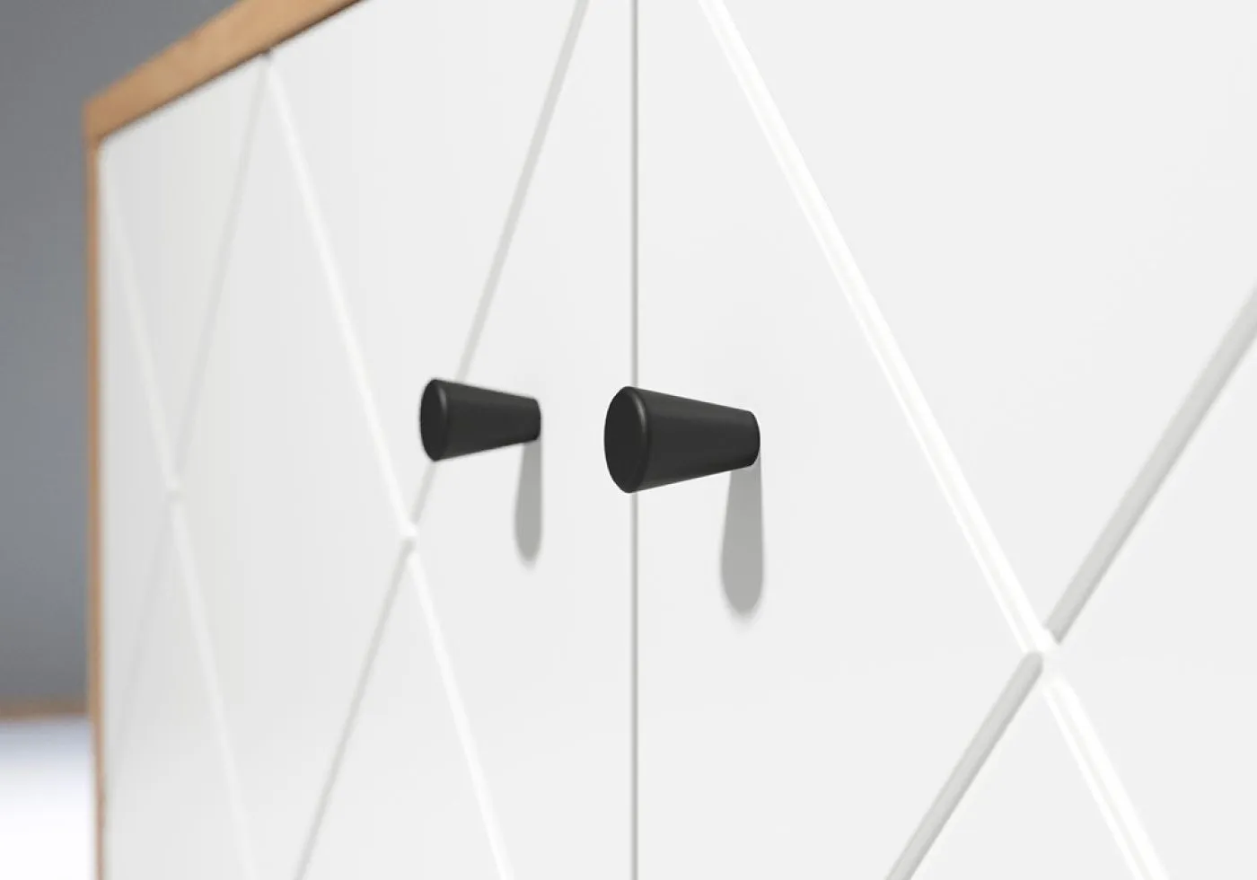 Vitrine Touch | Artisan Eiche / weiß