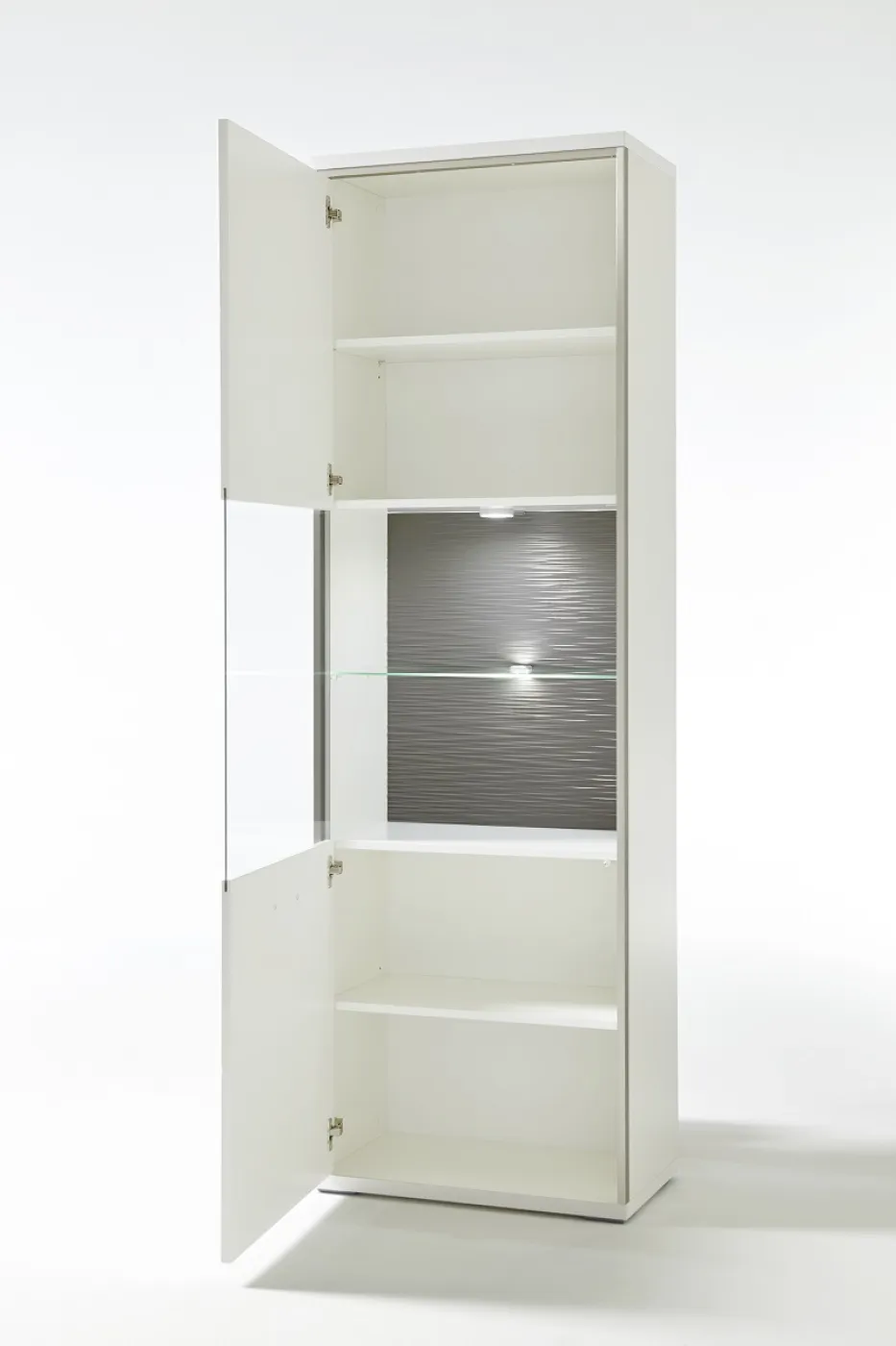 Vitrine Trento | weiß Hochglanz | Komplettset