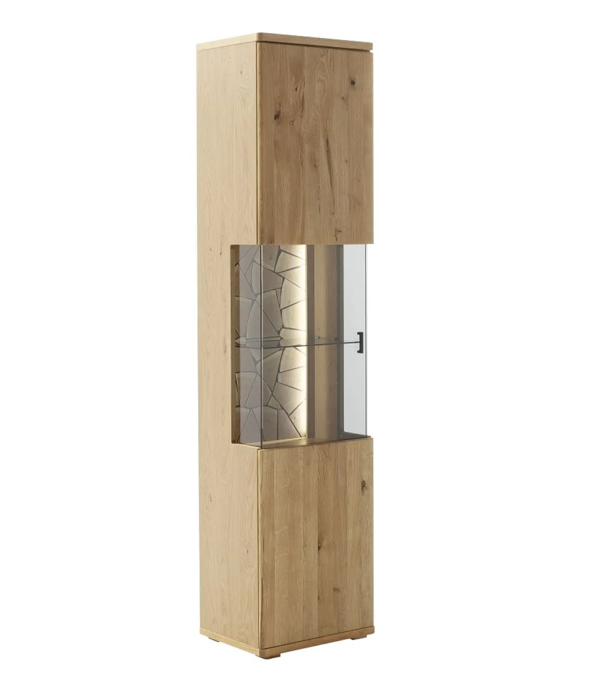 Vitrine Venedig | Naturfarben / Wildeiche | optional LED Beleuchtung